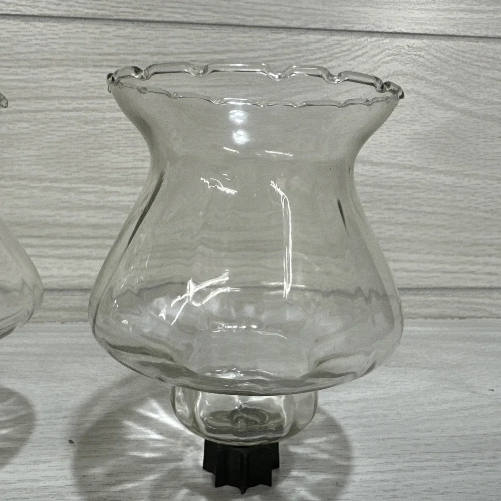 Large Clear Glass Pegged Votive 5x4